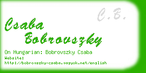 csaba bobrovszky business card
